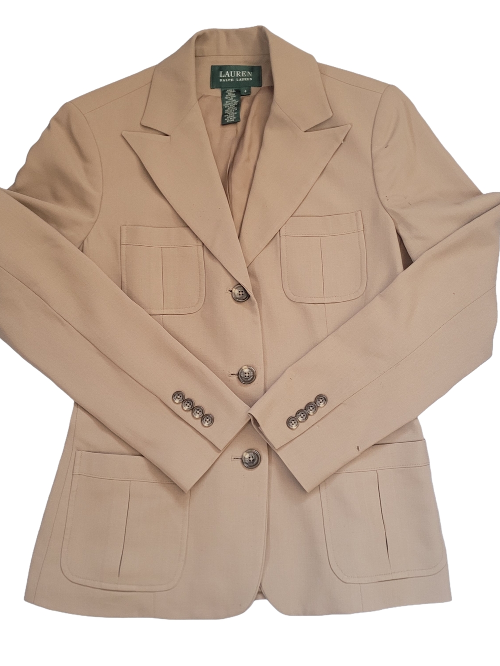 Lauren Ralph Lauren Women's Tan Blazer Jacket